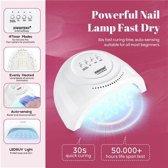 45PCS Gel Nail Polish Kit with U V Light 120W LED Nail Lamp 40 Colors - Picture 5 of 8